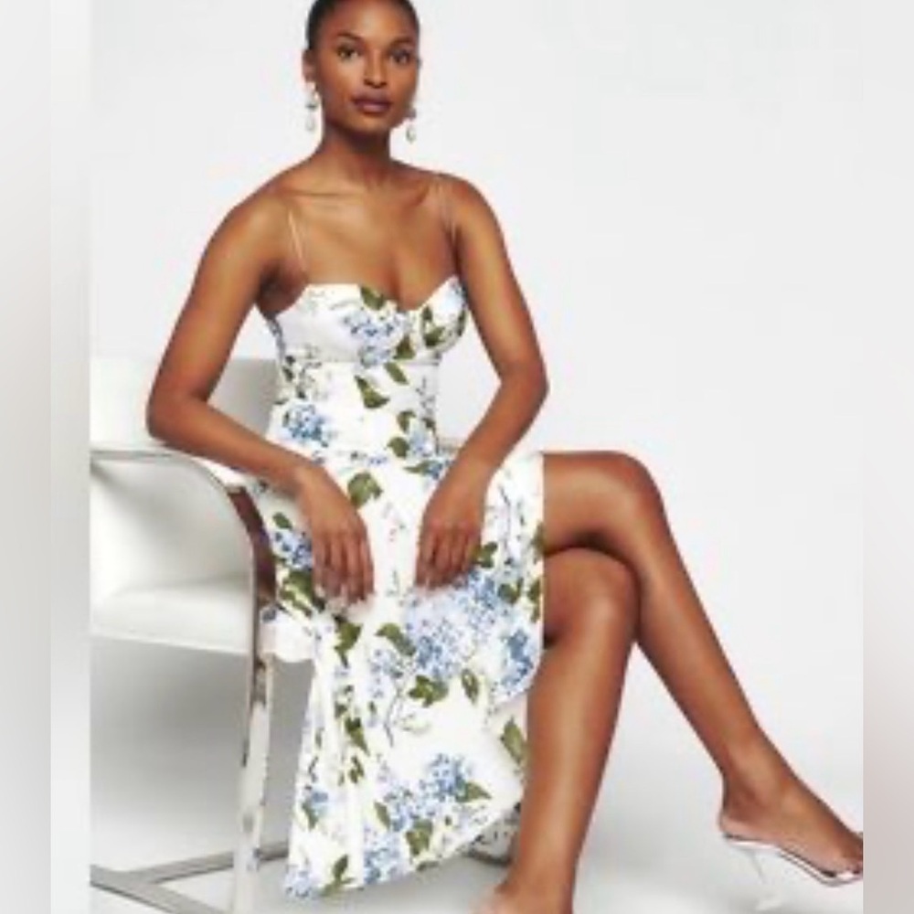 Reformation Juliette Dress in Riviera 6 - Picture 2 of 12